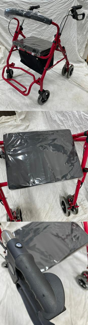 【スーパーセール・特価】シルバーカー 軽量 コンパクト 手押し車 歩行器 ＜ローレイター＞ 軽量 座れる シルバーカー おしゃれ 老人 介護 お年寄り 手押し 散歩 買い物 ショッピングカート 敬老の日 プレゼント 誕生日プレゼント 色レッド_6