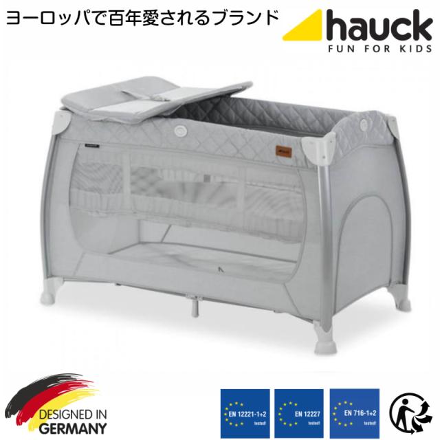 【即納】プレイン・リラックスセンター＜Play‘n Relax Center＞プレイヤード ベビーサークル 折りたたみ たためる 折り畳み キャスター 持ち運び コンパクト  おむつ替え お昼寝 赤ちゃん 便利グッズ 体重15kg 色：キルテッド・グレイ