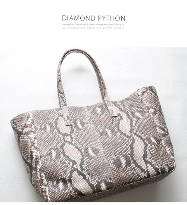 パイソン トートバッグ ヘビ革 ダイヤモンドパイソン トート バッグ 鞄 レザーバッグ 手提げ エキゾチックレザー 蛇革 本革 マット レッド 赤 ブラウン 茶色 ナチュラル 父の日 母の日 彼女 彼氏 誕生日 贈り ギフト プレゼント メンズ レディース アルバ aruba (tb582)za024_1