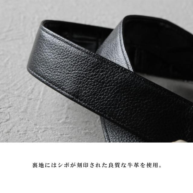 クロコダイル 竹腑 ベルト レザーベルト クロコ ピンバックル シルバー ゴールド 真鍮 ニッケル 5穴 3.7cm 37mm 鞄 本革 ワニ革 鰐革 ブラック 黒色 父の日 ギフト プレゼント メンズ レディース (lb647t42)za022_5