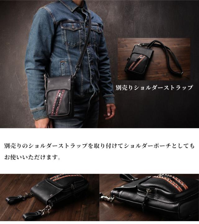 本革 ベルトポーチ ウエストバッグ ウエストポーチ ヒップバッグ ヒップポーチ レザーバッグ スタッズ レザー 牛革 革 バイク ツーリング バイカー ライダー 馬革 かっこいい アメカジ 誕生日 ギフト プレゼント WILDHEARTS ワイルドハーツ (wp3708t10)za025_8