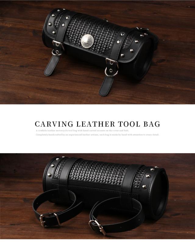 本革 ツールバッグ カービング 革 牛革 レザー サドルレザー バイク用 汎用 カスタム フォークバッグ バッグ ハーレー レブル ツーリング アメカジ バイカー ライダー 誕生日 ギフト プレゼント アルバ WILDHEARTS ワイルドハーツ (tb3948)za004_2