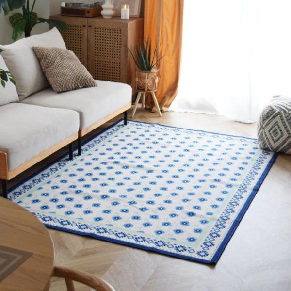 TOCO LIFE レトロフラワー 200×240cm ラグ マット カーペット おしゃれ