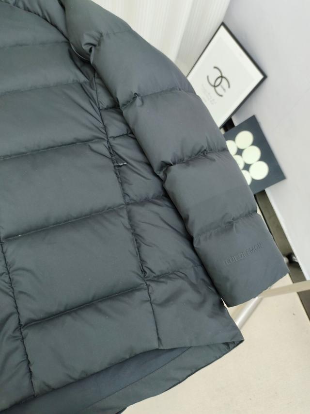 Lululemon ルルレモン 冬用 保温 六つの枡柄 ミドル丈ダウンジャケット ユニセックス_12