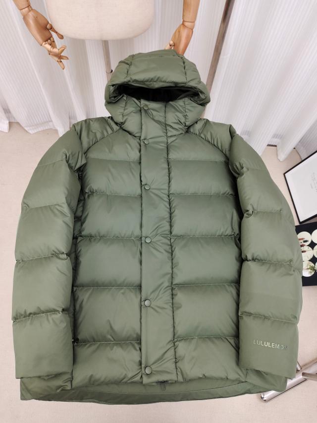 Lululemon ルルレモン 冬用 保温 六つの枡柄 ミドル丈ダウンジャケット ユニセックス_2