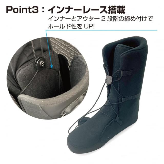 kissmark(キスマーク) スノーボード ブーツ KM ジャフィ BK 2024年モデル ブラック 28cm_3