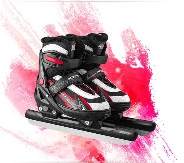 アイスホッケー靴 スピードスケート スケート 靴 シューズ エッジカバー付き サイズ調整可能 研磨済み キッズ 男女兼用 ギフト プレゼント_14