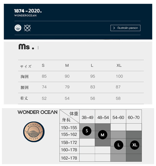 ウェットスーツ レディース 2mm サーフィン ビキニ 水着 フルスーツ フロントジップ ネオプレーン ダイビング マリンスポーツ 上下 セット