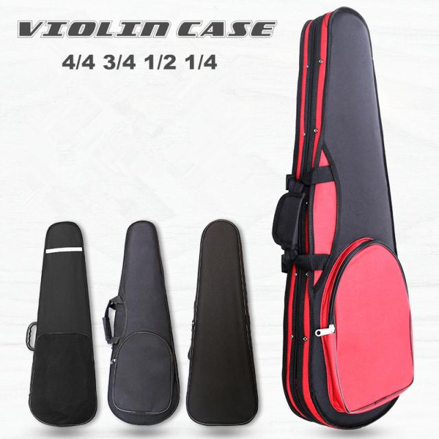 VIOLIN CASE バイオリンケース 楽器 管楽器 600Dオックスフォード 軽量 防撥水 ケース 三角型 3WAY リュック ショルダー 手提げ_1