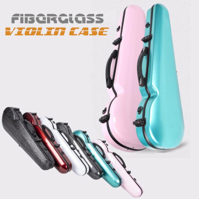 VIOLIN CASE バイオリンケースサイズ 4/4 楽器 管楽器 カーボンファイバー製 軽量 堅牢 ケース クッション付き 3WAY リュック ショルダー 手提げ