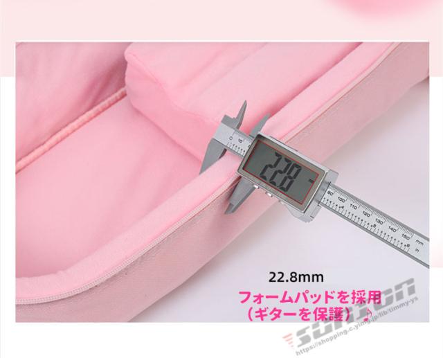 ギターケース ギグバッグ アコギケース セミハードケース アコースティックギターケース41インチ クッション付き 2WAY リュック型 手提げ 合成PU_9