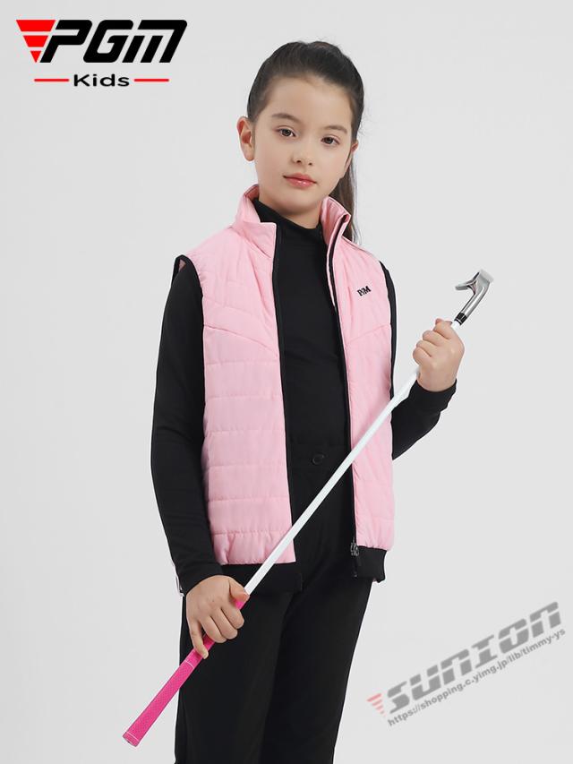ゴルフベスト KIDS キッズ GOLF 蓄熱保温 ゴルフウェア 防寒 秋冬 中綿ベスト ストレッチ カジュアル 暖かい プレゼント ギフト_6