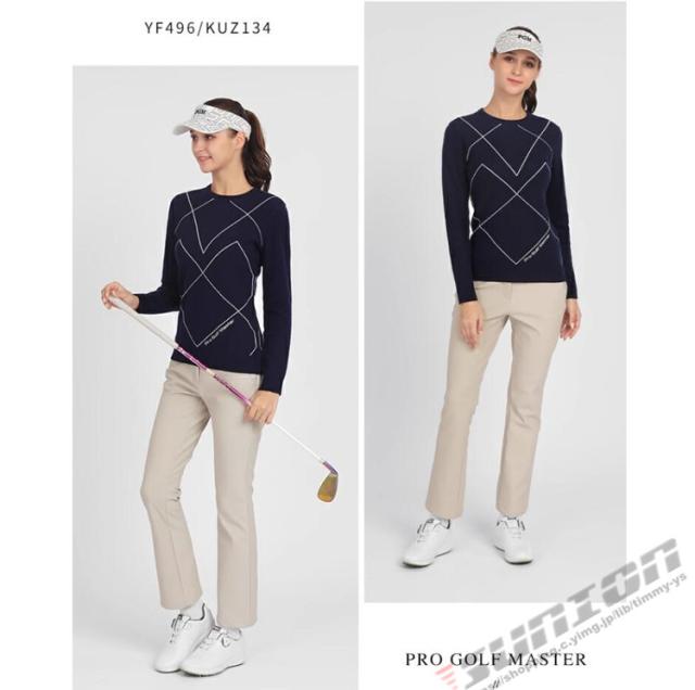 ゴルフ GOLF ウールセーター 秋 冬 レディース コート ゴルフウェア ニットセーター 防寒 暖かい プレゼント ギフト_4