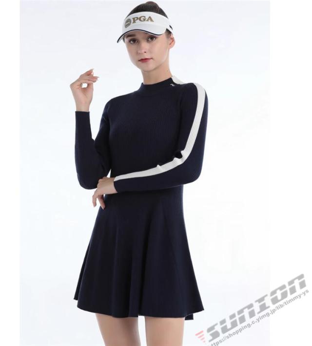 ゴルフ GOLF ウールセーター 秋 冬 レディース ゴルフ ドレス ワンピース ゴルフウェア ニットセーター 防寒 暖かい プレゼント ギフト_10