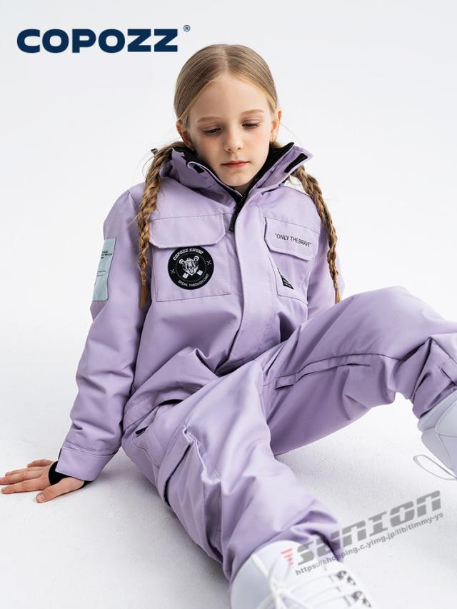 スノーボード ウェア キッズ スノーウェア スキーウェア スノボ ツナギ ワンピース オールインワン 男子 女子 中綿 防寒 防水 プレゼント ギフト_4
