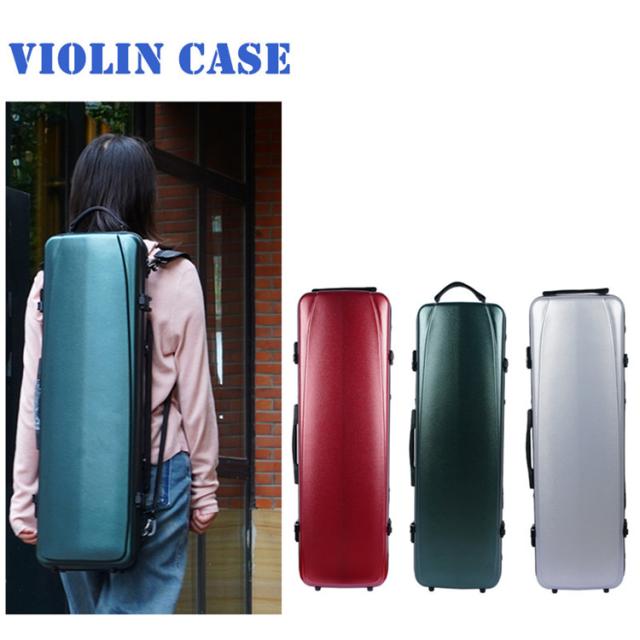 VIOLIN CASE バイオリンケースサイズ 4/4 楽器 管楽器 カーボンファイバー製 軽量 堅牢 ケース クッション付き 3WAY リュック ショルダー 手提げ