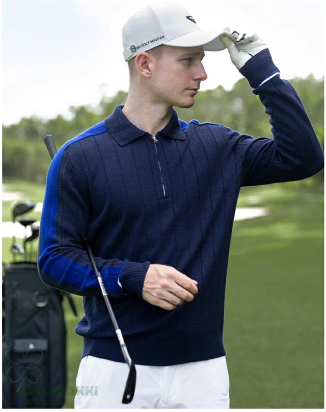 ゴルフ GOLF ウールセーター 秋 冬 メンズ コート ゴルフウェア ニットセーター 防寒 暖かい プレゼント ギフト_11