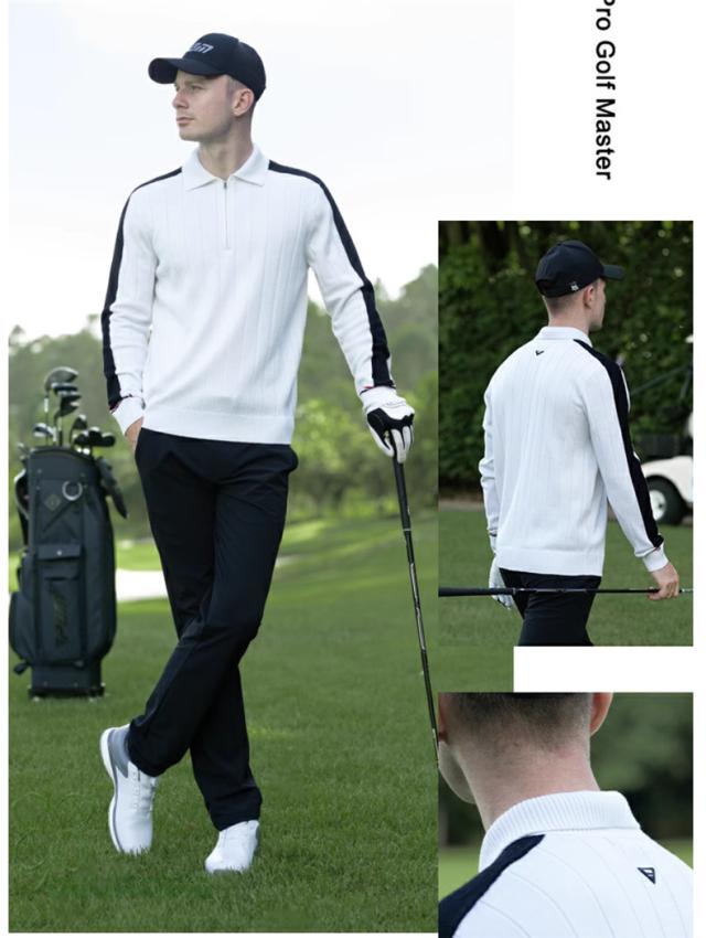 ゴルフ GOLF ウールセーター 秋 冬 メンズ コート ゴルフウェア ニットセーター 防寒 暖かい プレゼント ギフト_7