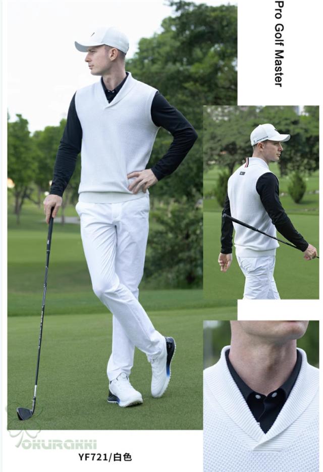 ゴルフ GOLF ウールセーター 秋 冬 メンズ コート ゴルフベスト ニットセーター 防寒 暖かい プレゼント ギフト_4