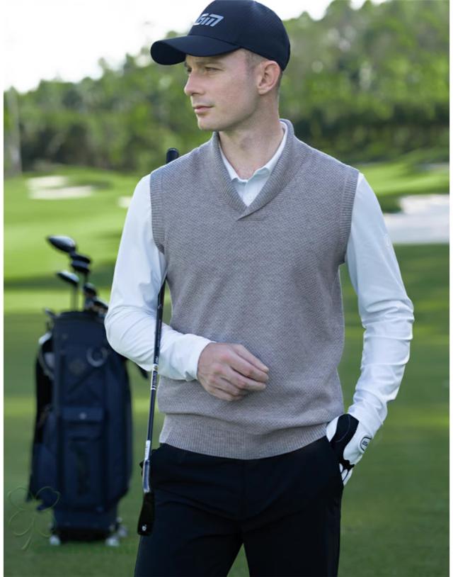 ゴルフ GOLF ウールセーター 秋 冬 メンズ コート ゴルフベスト ニットセーター 防寒 暖かい プレゼント ギフト_9