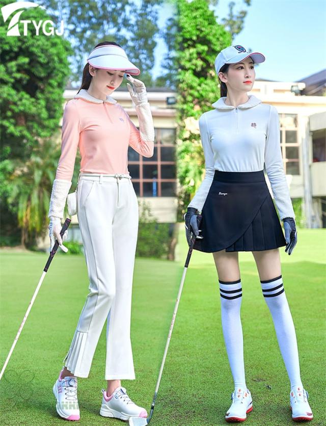 ゴルフ 長袖スポーツシャツ ゴルフ御召しもの プルオーバー レディース スポーツシャツ 秋冬 保温ひな型