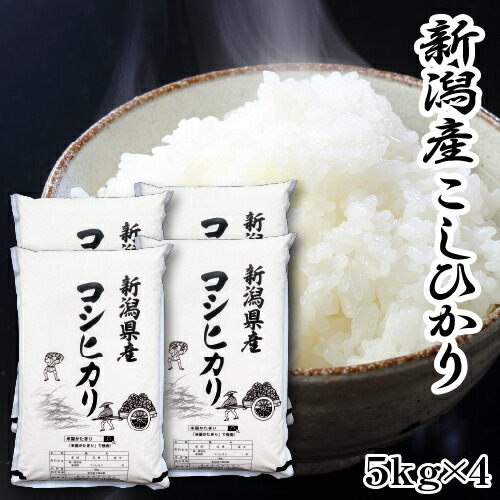 【特別価格】米 20kg 新潟産 コシヒカリ 送料無料 令和7年産 お米 5kg×4 こしひかり 20キロ 新潟県産 精米 白米 単一原料 美味しい お米 おいしい米 新潟産 こめ ご飯 産直 直送 ごはん 甘み粘り 冷めても美味しい お弁当にもおいしい 美味しい米 即日発送