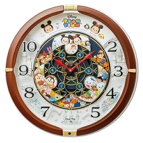■SEIKO　セイコー　ディズニータイム　からくり時計　掛時計　クオーツ【ディズニーツムツム】メロディ30曲　FW588B.