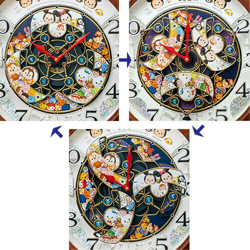 ■SEIKO　セイコー　ディズニータイム　からくり時計　掛時計　クオーツ【ディズニーツムツム】メロディ30曲　FW588B._1