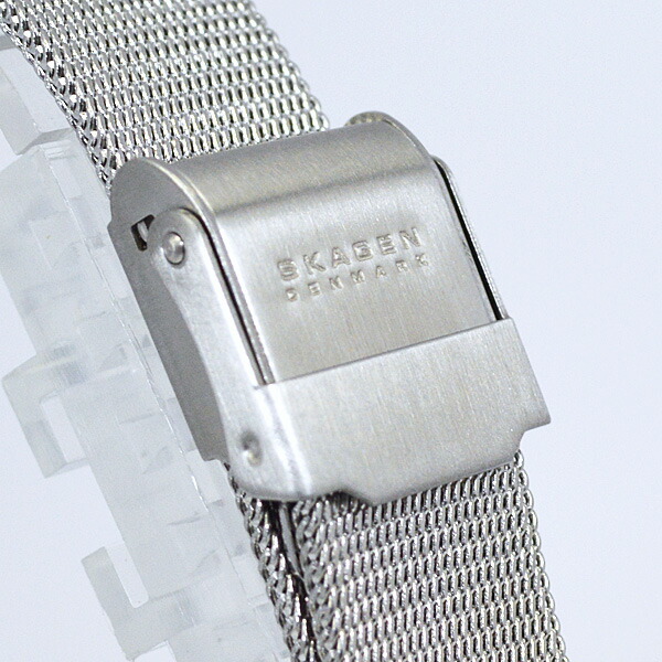 ●[#大特価 #在庫あり #現品限り！ ]  #スカーゲン #SKAGEN #ウォッチ #腕時計 #ステンレススチール #アナログ #クオーツ #3気圧防水 #ミネラルガラス #レディース #メッシュバンド #ダブルロック #ホワイトシェル #白蝶貝 #デンマーク #スリム 233XSSS_11