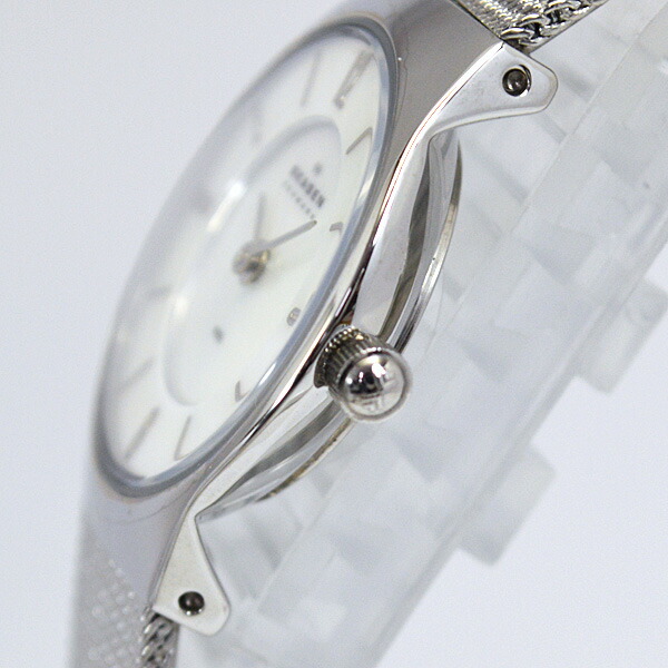 ●[#大特価 #在庫あり #現品限り！ ]  #スカーゲン #SKAGEN #ウォッチ #腕時計 #ステンレススチール #アナログ #クオーツ #3気圧防水 #ミネラルガラス #レディース #メッシュバンド #ダブルロック #ホワイトシェル #白蝶貝 #デンマーク #スリム 233XSSS_2