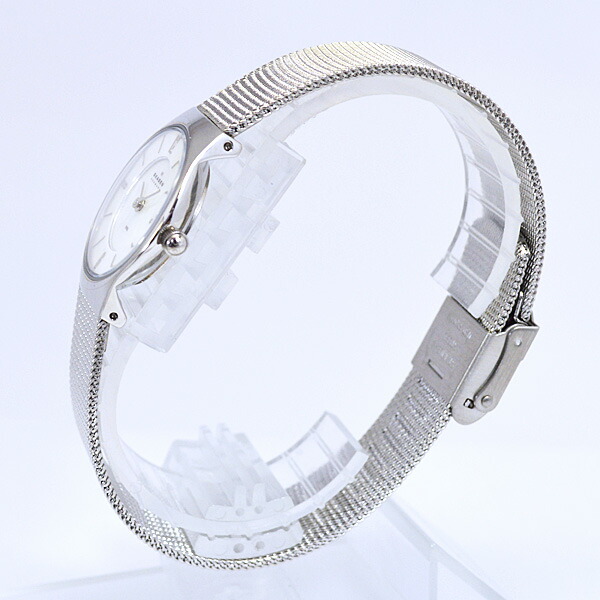 ●[#大特価 #在庫あり #現品限り！ ]  #スカーゲン #SKAGEN #ウォッチ #腕時計 #ステンレススチール #アナログ #クオーツ #3気圧防水 #ミネラルガラス #レディース #メッシュバンド #ダブルロック #ホワイトシェル #白蝶貝 #デンマーク #スリム 233XSSS_4