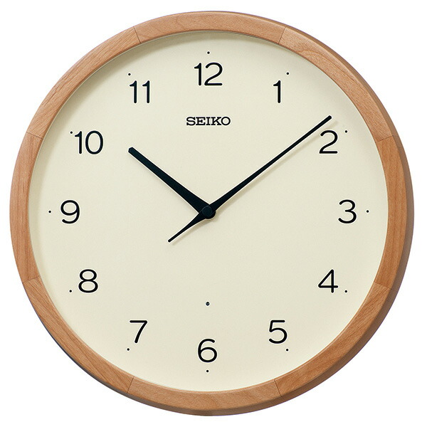 ■SEIKO　セイコー　電波掛時計　電波クロック　掛け時計　ウォールクロック　2針　秒針なし　シンプル　スタンダード　おしゃれ　ナチュラル　木枠　KX272B