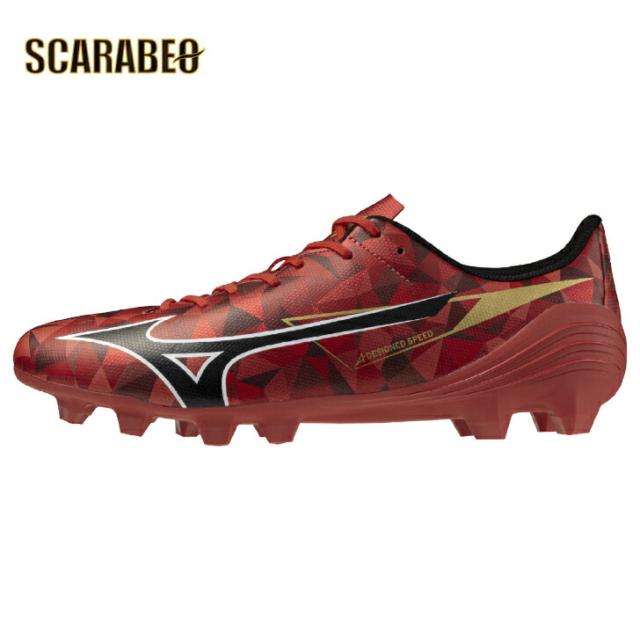 ミズノアルファII SELECT 【RUBY RED PACK】サッカーシューズ サッカー スパイク シューズ 靴 くつ 中学校 高校 一般 大人 軽量　柔軟 素足感覚 p1ga256560