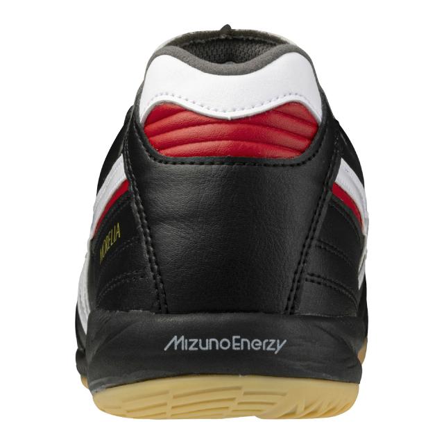 ミズノ モレリア SALA ELITE IN Q1GA2512 フットサルシューズ 室内 インドア 天然皮革 MIZUNO ENERZY クッション メンズ レディース ブラック×ホワイト q1ga251201_4