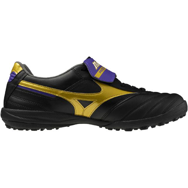 MIZUNO ミズノ モレリア サラ ELITE TF BANDIERA PACK 人工皮革＋天然皮革 サッカートレーニングシューズ ブラック×ゴールド Q1GB255006 2E相当 高反発インソール q1gb255006_1