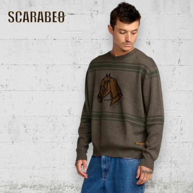 RVCA ルーカ セーター メンズ KSL CREW SWEATER BF042686 MSHR Kevin Spanky Long コラボ クルーネック ニット 2025年秋冬モデル bf042686_1