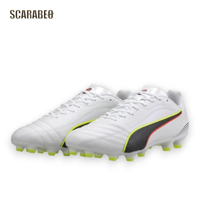 PUMA プーマ キング 20 アルティメット JP HG/AG UNLEASHED PACK 108458-01 プーマホワイト×グローイングレッド サッカースパイク 人工芝・天然芝対応 108458-01