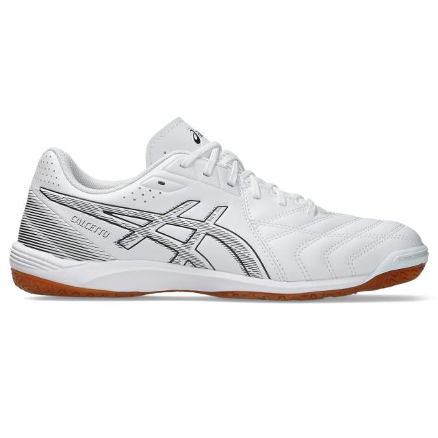 アシックス カルチェット WD 9 ワイド フットサルシューズ インドア用 asics CALCETTO WD 9 室内用 幅広 3E相当 メンズ レディース ホワイト ガンメタル 1113a037-103_1