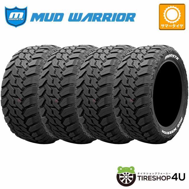 2026年製 4本セット265/70R17 121/118Q 10PR LT RWL MONSTA MUD WARRIOR モンスタ マッドウォーリアー ホワイトレター サマータイヤ 単品 4本価格 送料無料 265/70-17