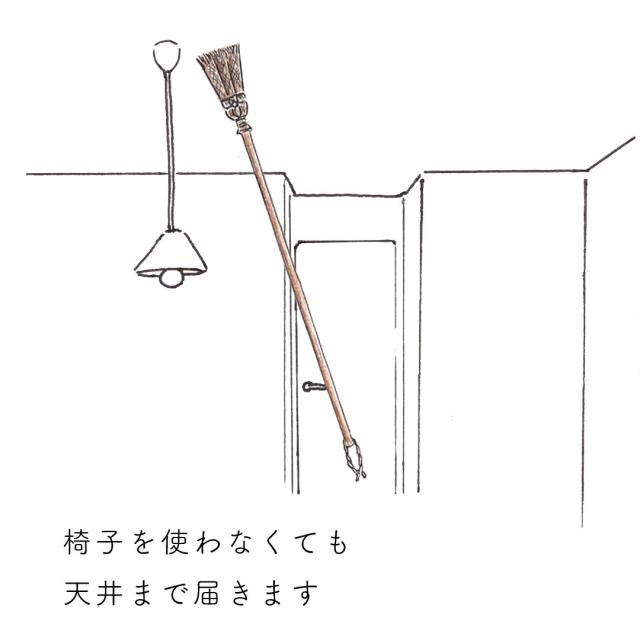 日本製 しゅろのやさしいほうき 三玉 焼檜柄 高田耕造商店公式 棕櫚ほうき 室内 箒 掃除道具 フローリング 畳対応 職人手作り 軽量 小回り抜群 和歌山製 玄関 ベランダ タイルにも最適 壁際や家具のすき間にも 屋内外OK 初めての箒にも ギフト_7