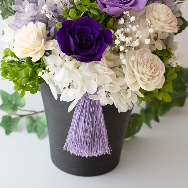 1対 プリザーブドフラワー 【ケース入】 仏花 お供え 供花 仏壇 仏壇用 お悔やみ 紫 ピンク 白 ブリザーブドフラワー 御仏前 お供え花 お悔み 法要 仏壇花 命日 法事 御供え 告別式 初七日 一周忌 三回忌 周期法要 四十九日 洋風 パープル 30センチ 大きい 枯れない花 御供_7