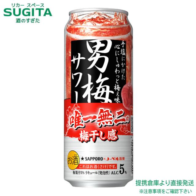 サッポロ 男梅サワー【500ml×48本(2ケース)】　｜　提携倉庫 2934149901554-02