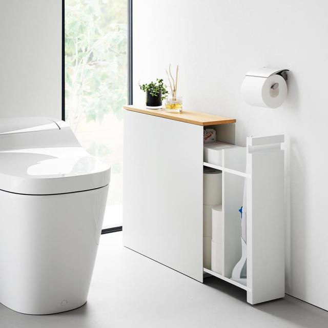 山崎実業 tower 隠せるトイレ引き出し収納 タワー 公式 1426 1427 ホワイト ブラック 送料無料 トイレラック トイレ収納 スリム 大容量 トイレットペーパーストッカー 掃除用品 yamazaki タワーシリーズ_9