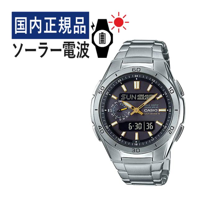 (国内正規品) CASIO ウェーブセプター ソーラー電波時計 WVA-M650D-1A2JF(WVAM650D1A2JF) 電波/ブラック/ゴールド/ステンレス/アナデジ