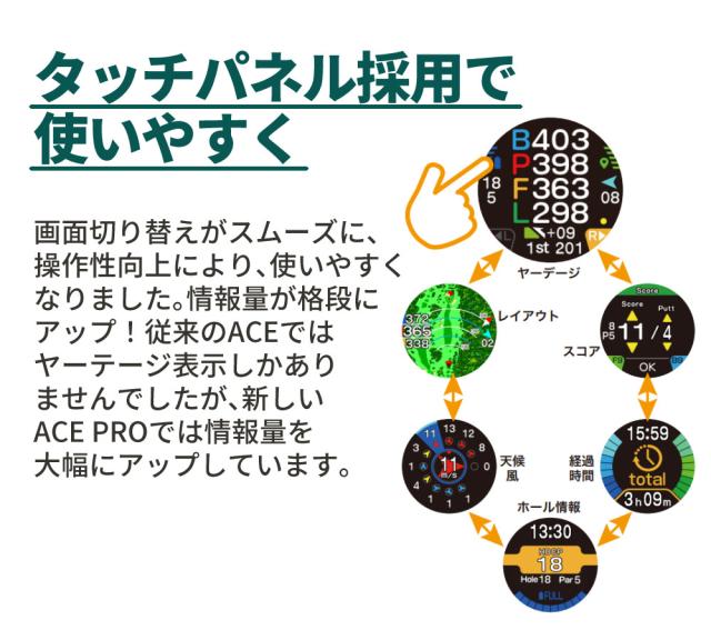 イーグルビジョン ACE PRO エースプロ タッチパネル 軽量 EV-337BK ブラック_1