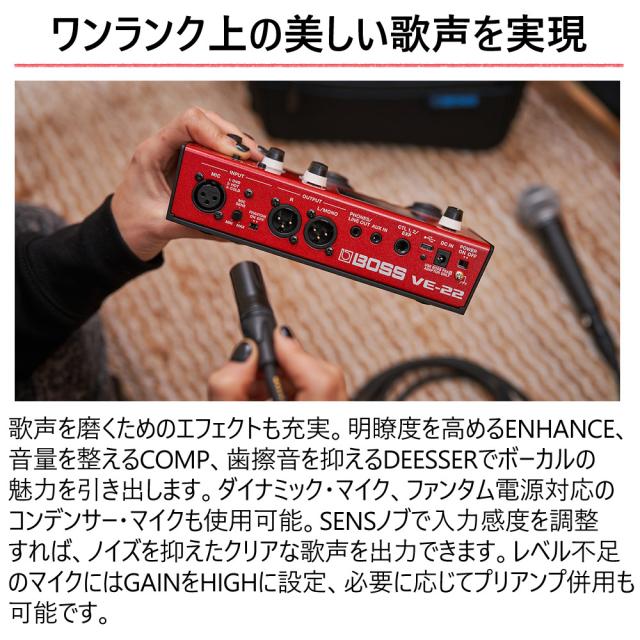 BOSS ボーカルエフェクター Vocal Performer VE-22 ボス ライブ 録音 配信_6