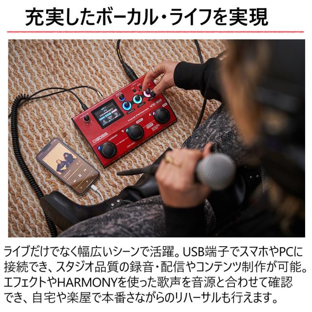 BOSS ボーカルエフェクター Vocal Performer VE-22 ボス ライブ 録音 配信_7