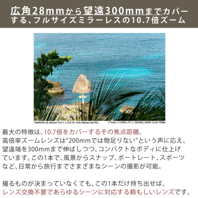 タムロン 28-300mm F4-7.1 Di III VC VXD ソニーE用 A074S （レビューでプレゼント）_3