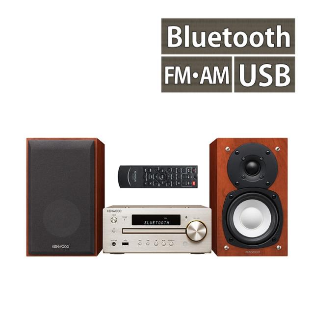 (ミニコンポ) ケンウッド K-515-N ゴールド (KENWOOD/K515N/Bluetooth/ブルートゥース/ハイレゾ/USB//NFC対応/AM・FMラジオ/ワイドFM)（ラッピング不可）