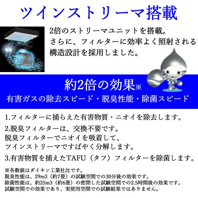 ダイキン 空気清浄機 31畳 花粉対策 加湿ストリーマ ACK705A-W ホワイト 2025年 モデル （ラッピング不可）_3